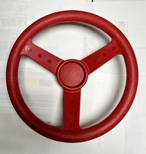 Red Toy Steering Wheel for Jungle Gyms or Playground Playsets Treehouse Fort 12"