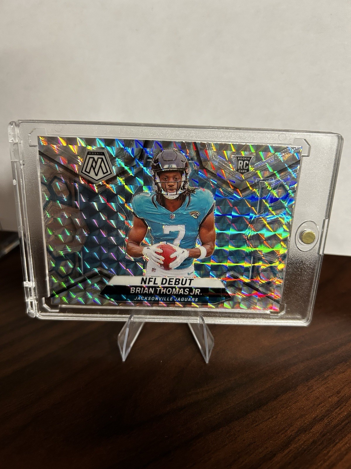 2024 Panini Mosaic - NFL Debut Brian Thomas Jr. #282 Reactive Blue Mosaic Prizm