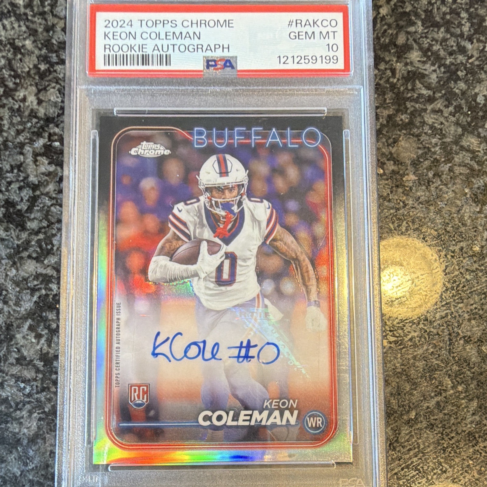 Keon Coleman Topps Chrome Rookie Autographs Variations #RAKCO Base