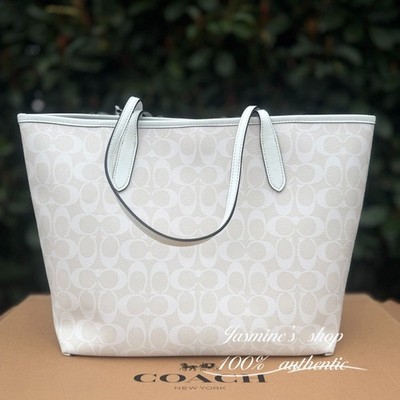 NWT Coach City Tote In Signature Canvas 5696 value $398 | eBay
