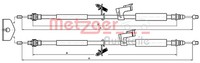 Metzger Handbremsseil Bremsseil Hinten FüR Ford Focus Ii Da_ Hcp Dp Ffs