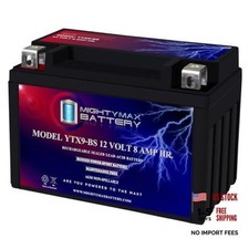 Mighty Max Battery YTX9-BS -12 Volt 8 AH, 135 CCA, Rechargeable 1 Pack