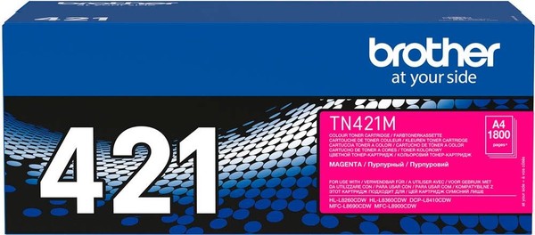 Original Toner Brother TN-421 M Magenta Ca. 1800 Seiten TN421M Rot-image
