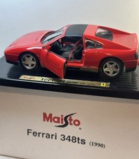 Maisto 1/18 Scale Diecast Ferrari 348ts (1990) Vintage Model Car Read Descriptio