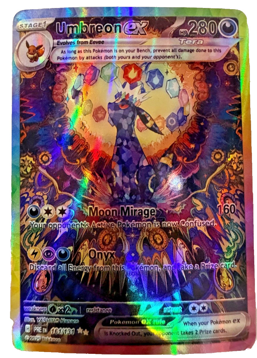 2025 Pokemon Prismatic Evolutions Umbreon ex Special Illustration Rare #161/131