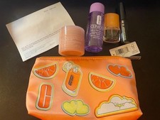 Clinique Gift Set 5 Piece Makeup Skincare w/Bag, Take The Day Off, Happy .14 Fl