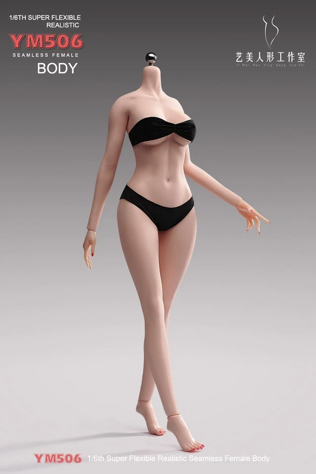 YM 1/6 Female Action Figure Body Sexy Bust Super Flexible Seamless Toy W/Details - Image 3 of 4