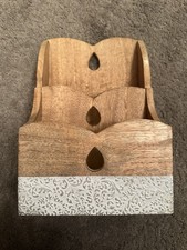 WOODEN LETTER RACK HOLDER