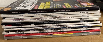 Electronic Gaming Monthly EGM Magazine Lot of 13, 2003 Full Year, Issues 162-173