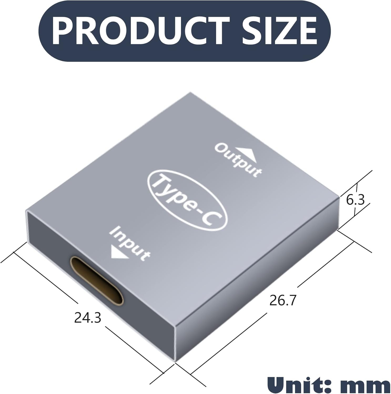 YACSEJAO USB C Splitter Dual USB C Charger Adapter USB Female to Female Double U