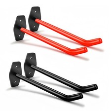2X Heavy Duty Storage Hooks Wall Mounted Ladder Garage Bike Garden Shed Tools