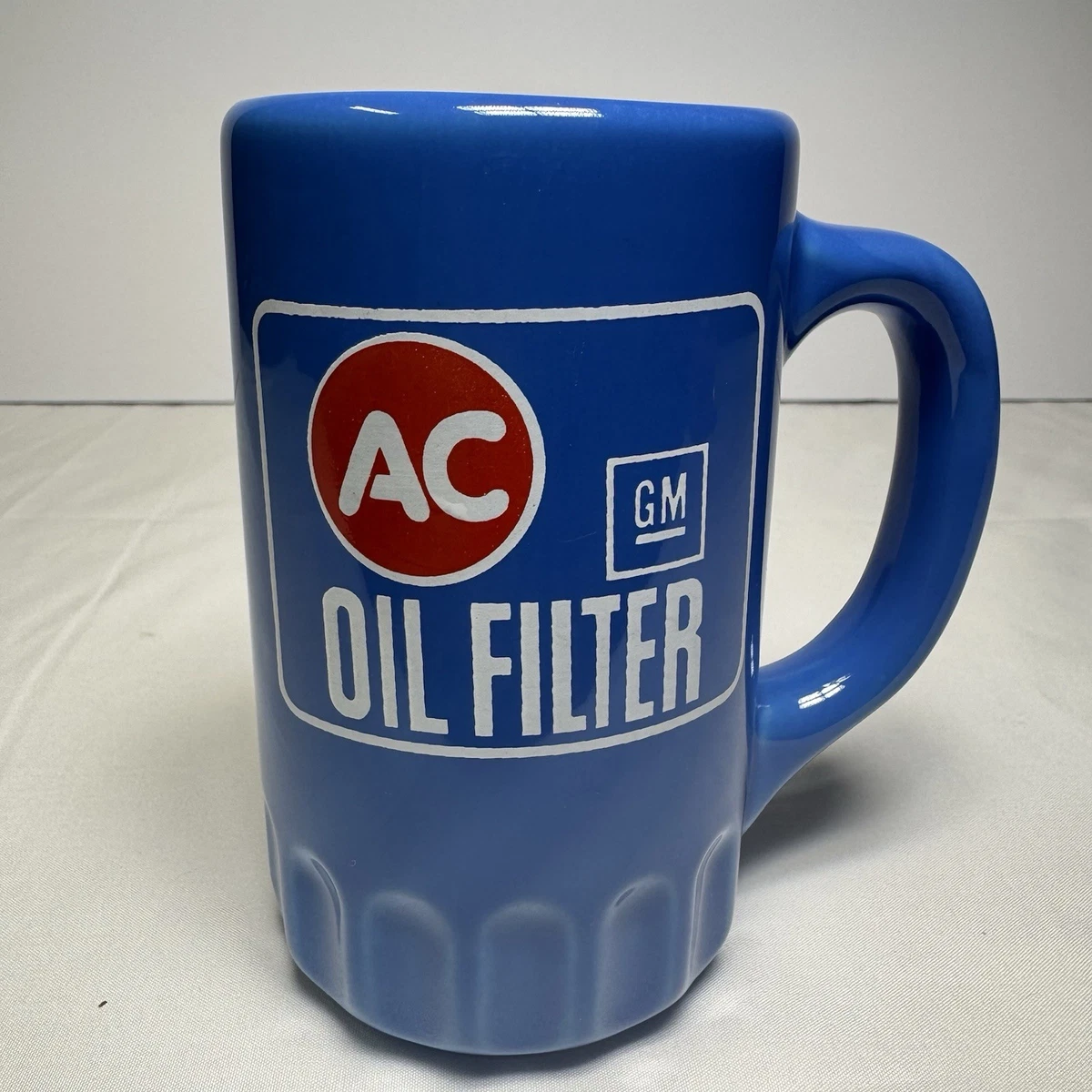 Vintage AC Oil Filter GM Promotional Mug 1960s 10 oz Blue Advertisement |  eBay