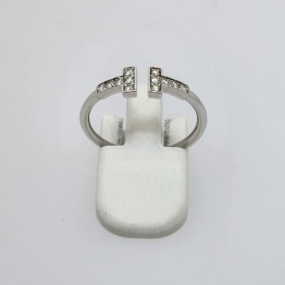 Tiffany & Co. Tiffany T Diamond Wire Ring in 18ct White Gold | Size: 8