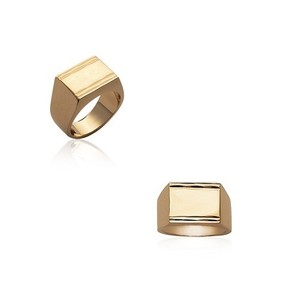 NOUVEAU Bague chevaliere Homme Plaqué OR neuf T 64