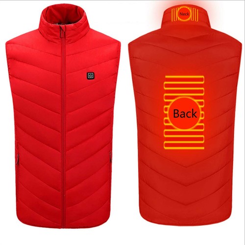 Electric Vest Heated Jacket USB Thermal Warm Heat Pad Winter Body Warmer Unisex - Picture 5 of 43