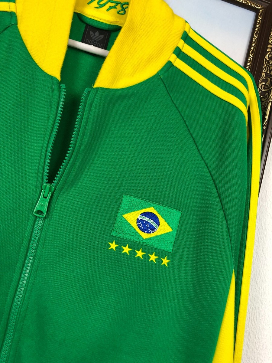 Adidas Originals Brazil Football Jacket Soccer Track Top