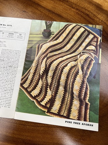 Your Favorite Afghans To Knit And Crochet Pattern Leaflet Bucilla Vintage 1966 - Picture 4 of 12