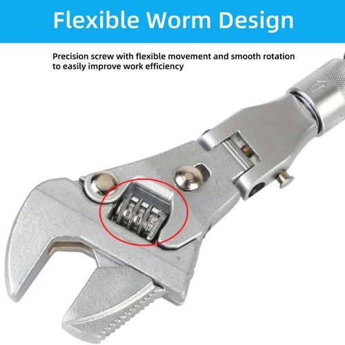 Flexhead Adjustable Wrench 10" to 12" Ratcheting Crescent Wrenches with Retract - Picture 8 of 9