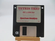 3.5" Floppy Disk TETRIS TRIO vintage 1992 Spectrum HoloByte computer game disc