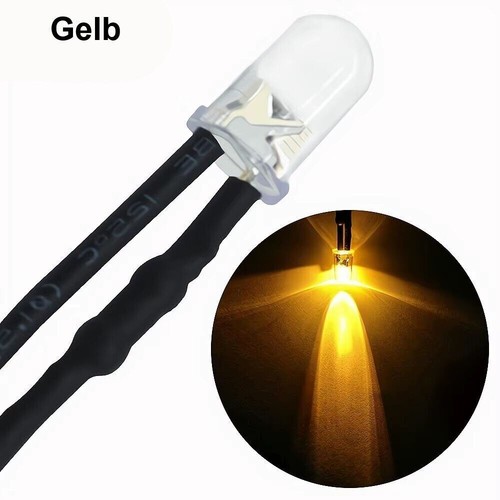 LED 5mm 12V 14V 16V 19V Kabel Widerstand fertig angelötet verkabelt 10 Stück - Bild 7 von 19
