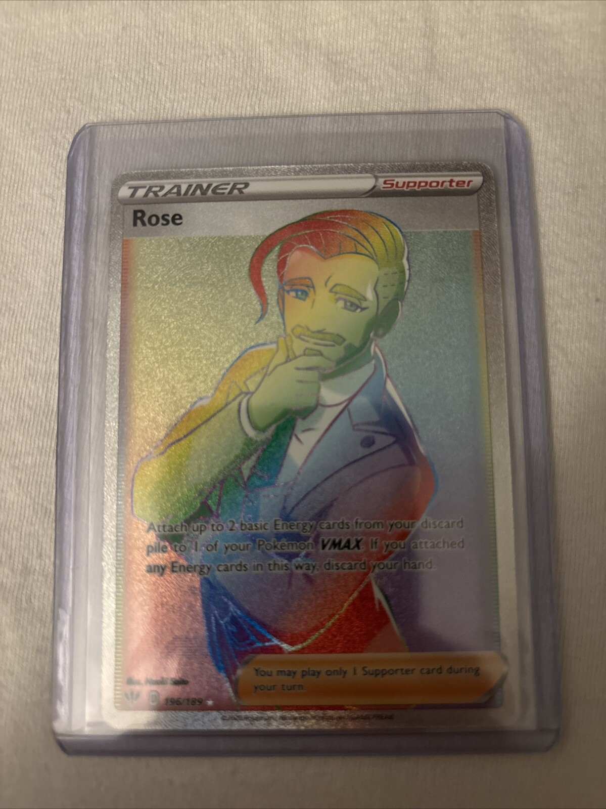 Pokemon Rose Rainbow Secret Rare 196/189 Darkness Ablaze NM/M