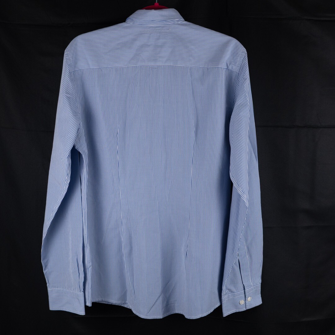 G.O.L Boys Slim Fit Blue & White Checked 176cm Shirt Pre-Owned image 3