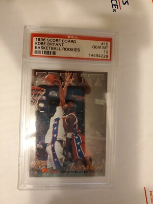 Kobe Bryant 1996 Score Board Basketball ROOKIE RC #15 PSA 10 GEM 