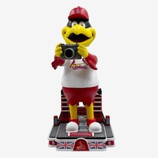 Fredbird St, Louis Cardinals 2023 London Series Bobblehead MLB Baseball