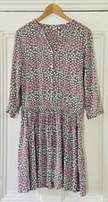 Celia Birtwell X Uniqlo Women’s Blue Pink White Floral Tunic Dress S UK 10 EU 38