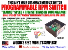 RPM SPEED SWITCH, Single or Window, learns everything it needs from your engine!