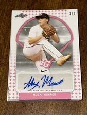ALEX MUNROE 2018 Leaf PERFECT GAME PINK Autograph #3/3 MIAMI, SOUTHEASTERN