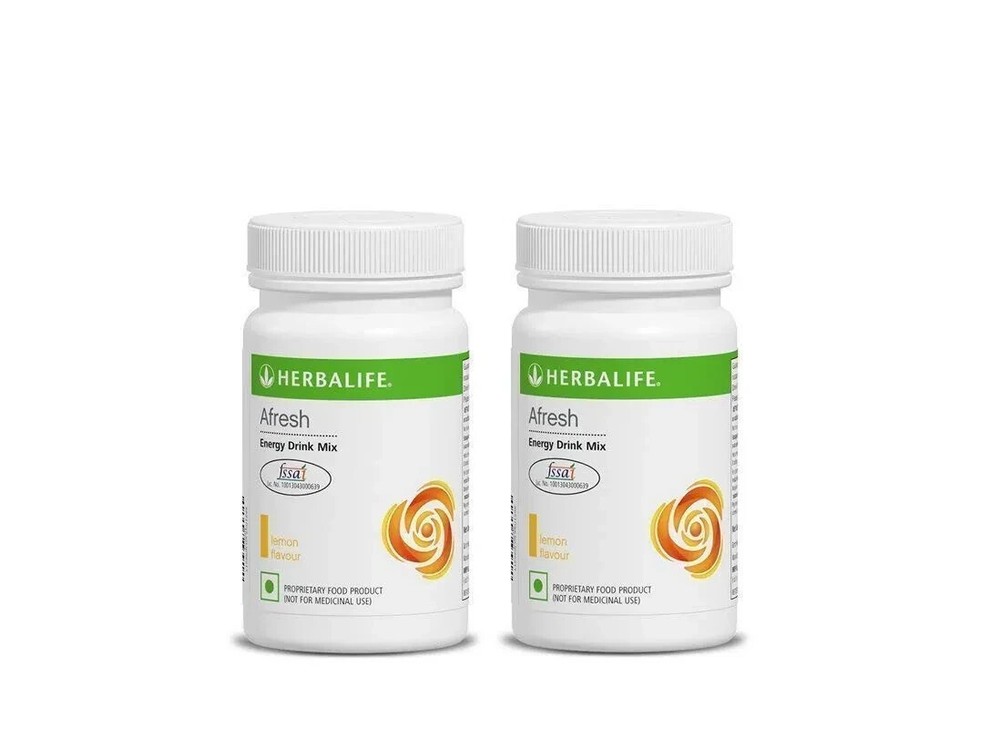 Pack of 2 Herballife Afresh Energy Drink Mix Lemon Flavor 50x2 For Metabolism