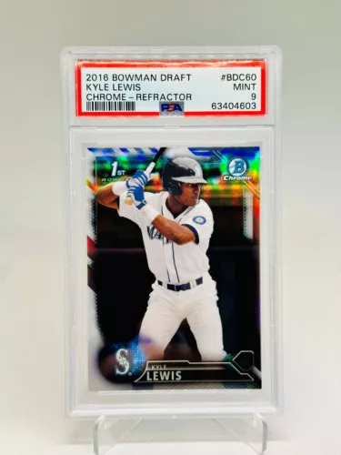 Kyle Lewis 2016 Bowman Chrome 1st Refractor Rookie #BDC-60 PSA 9 Mariners SN603