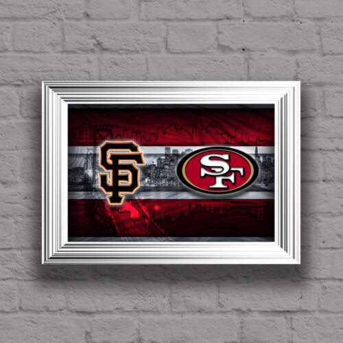 San Fransisco Sports Teams Poster, San Francisco 49ers NFL Free Shipping Us - Picture 2 of 3