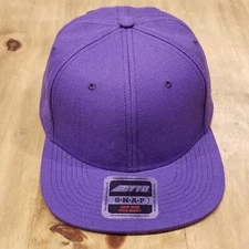 Otto Blank Hat Cap Snapback Purple One Size Adjustable