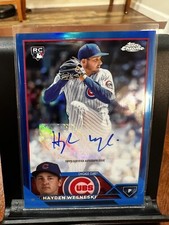 2023 Topps Chrome Update Hayden Wesneski #AC-HW Auto Blue /150 Rookie RC Cubs
