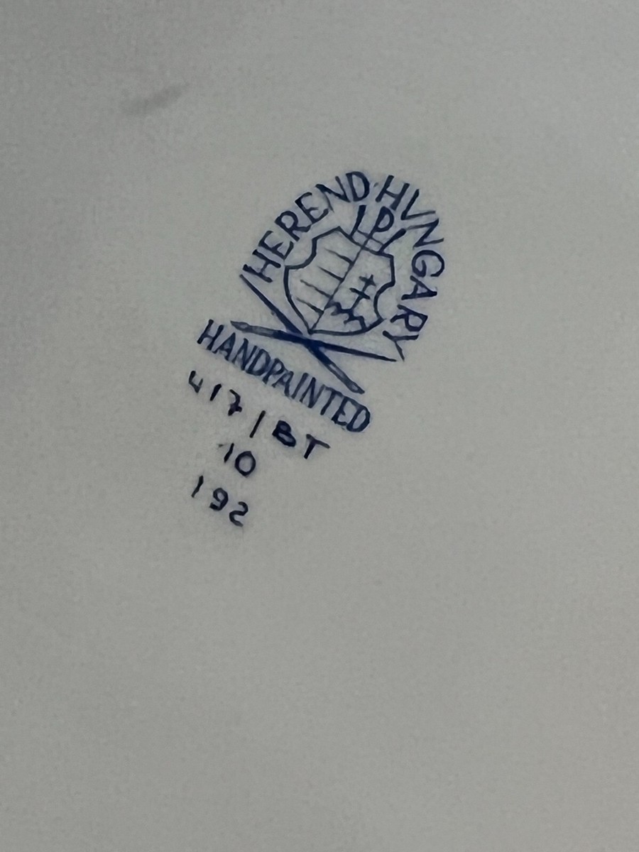 Herend Hungary Handpainted Platter Dish 12 1/4