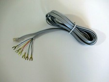 Vintage telephone modular wall cord 7ft antique phones Gray cord 6 conductor
