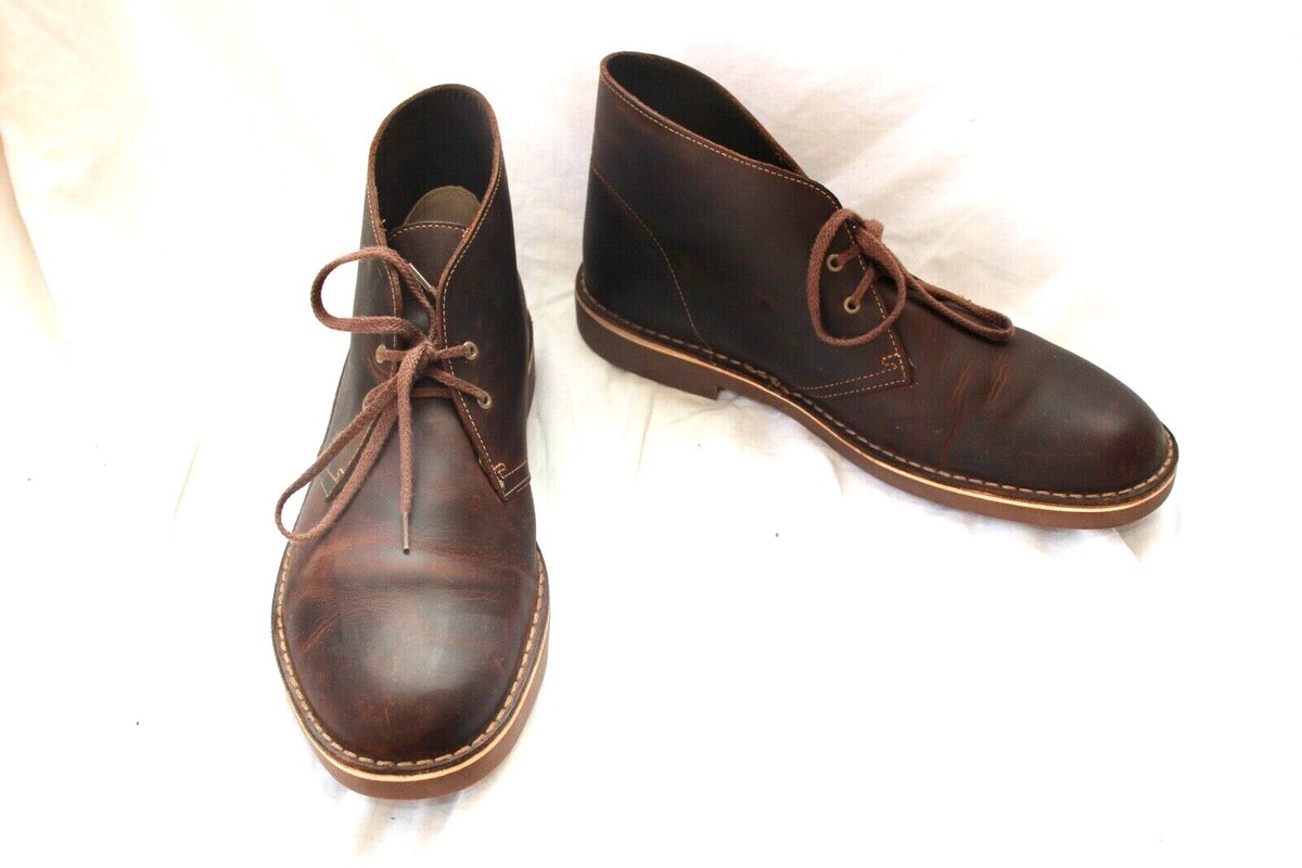Clarks Originals Brown Oiled Leather Desert Chukka Boots. Size 11 Clark main image 3