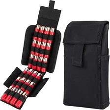 MOLLE Shotgun Shell Holder 25 Rounds Tactical Quick Access Pouch for 12/20 Gauge