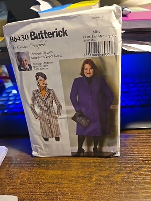 Butterick B6430 Lined, Empire Waist Coat w Princess Seams Sz 3/4-16 UNCUT 