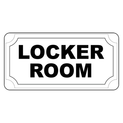 Locker Room Black Retro Vintage Style Metal Sign - 8 In X 12 In With ...