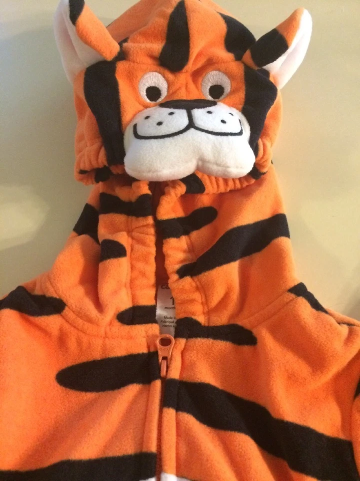 Disfraz CARTER'S Bebé Niño Negro y Naranja 2 piezas Tigre HALLOWEEN, Talla 12 Meses Foto 4 de 4