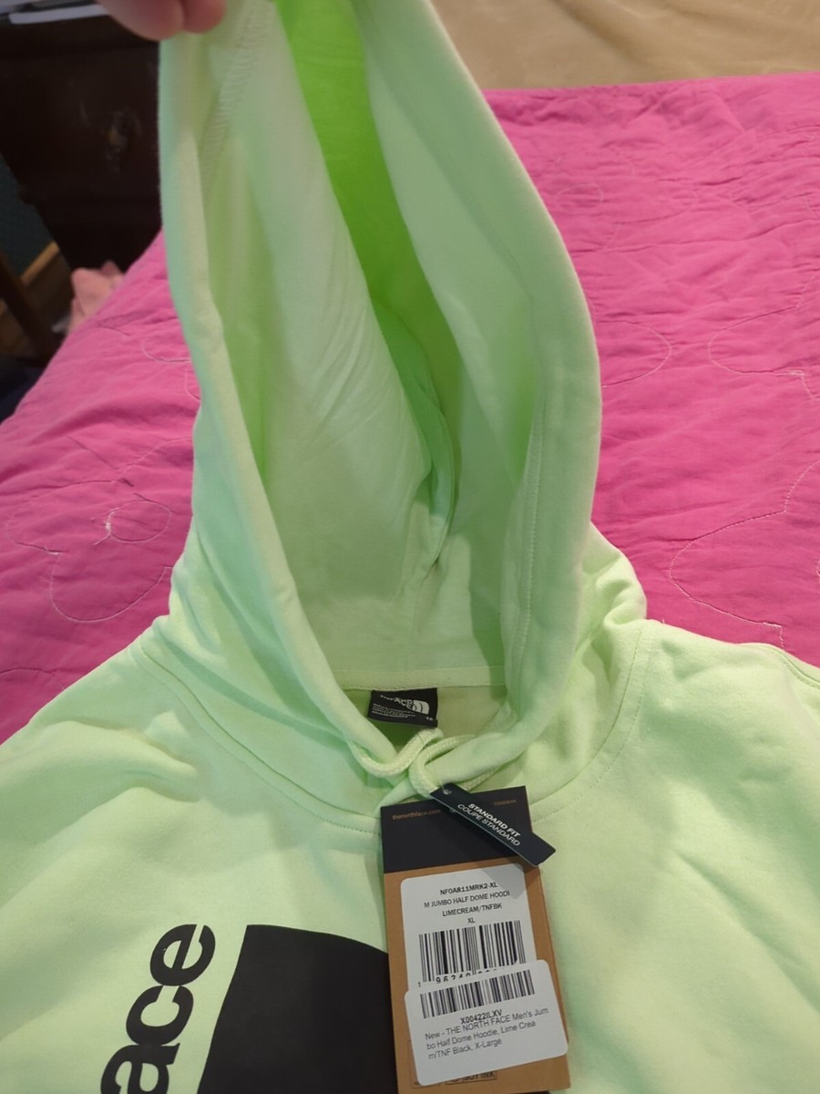 North Face Men's Jumbo Half Dome Hoodie, Lime Green, X-LARGE