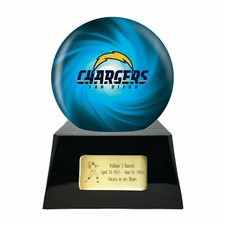 Large/Adult 200 Cubic Inch San Diego Chargers Metal Ball on Cremation Urn Base