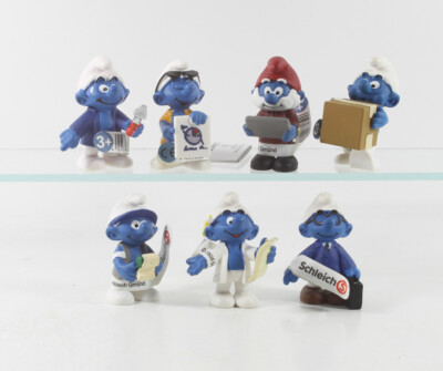 Schlumpf Schlümpfe === 7 x Büro Serie 2015 Schleich smurfs