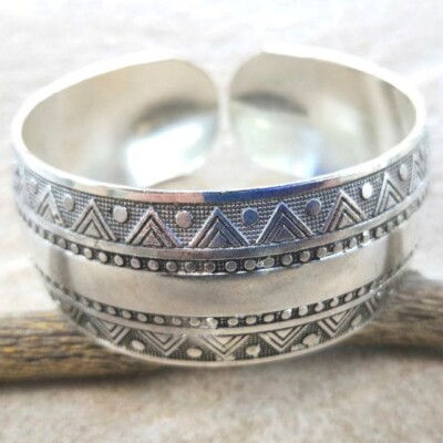 925 Argento Sterling Nero Stella Gemma Fatto a Mano Bella Bracciale Donna Regalo