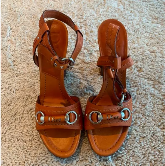 Christian Dior My Dior Sandale Wedges in size 37.5 Retail 795