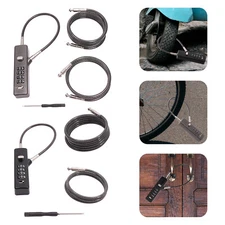 Cable Lock w/ Combination 4 Digit Lock For Bikes, Luggage, Fences, Garage Gate