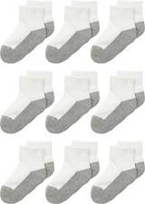 Jefferies Socks Kids 248317 Cushion 9-Pack Size X S 6-11 Toddler/Little Kid Shoe